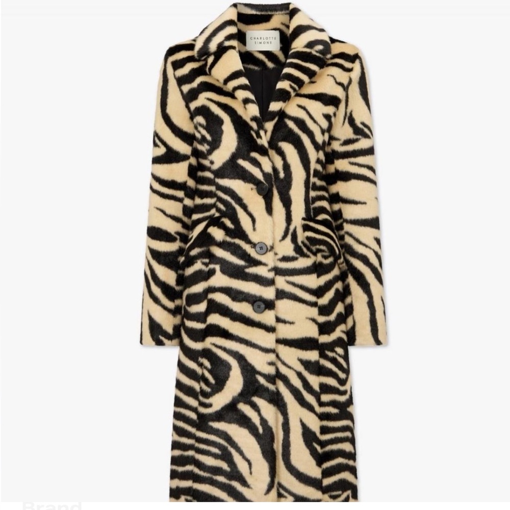 Charlotte Stone Animal Print Teddy Coat